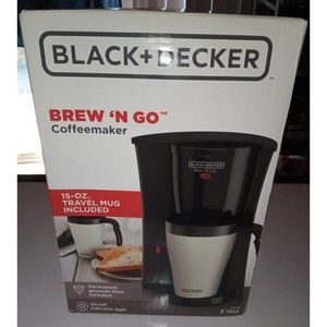 Black & Decker Brew 'N Go Coffee Maker with 15 oz Travel Mug Brand New